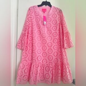 Lilly Pulitzer Peony Pink Eyelet Dress